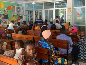 Sala de espera no hospital