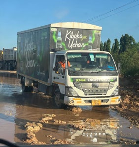 La carretera después de la lluvia